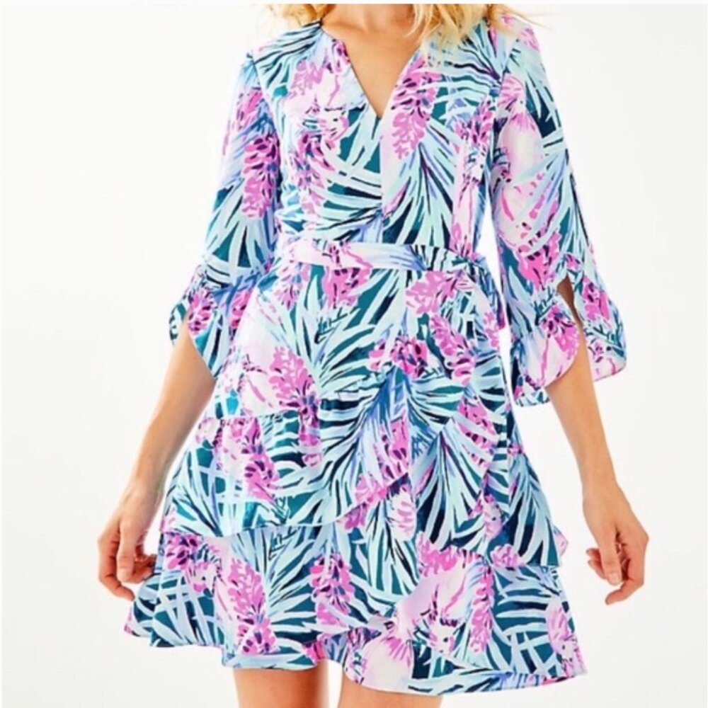 Lilly Pulitzer Laeda Stretch Wrap Dress, Medium
